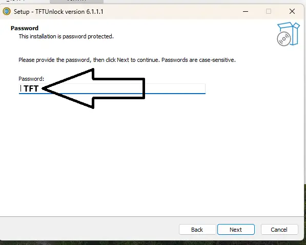 TFT Installation Password