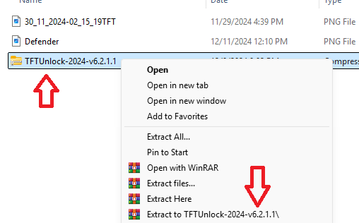 Extract All TFTUnlock-2024.zip