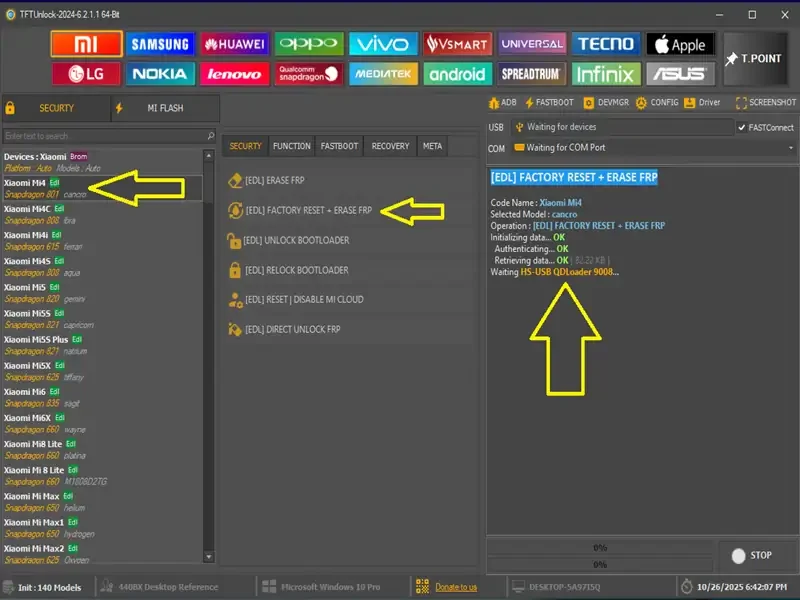 Tft Tool Xiaomi Mi4i Edl Reset Guideline Mode Unlock Tutorial