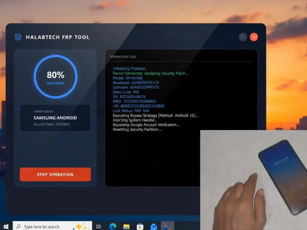 Halabtech Frp Tool 2025 Samsung Android 16 One Click Frp Reset Content
