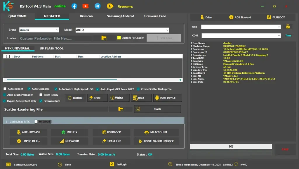 Ks Tool V4.3 Free Download Offline Login Android 16 Support 2025 Mediatek