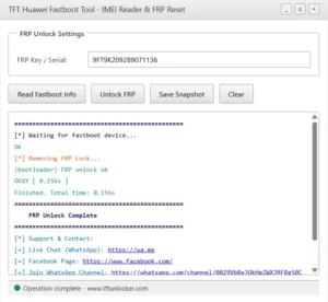 TFT Huawei Fastboot Tool v1.0.0 – IMEI Reader & FRP Reset